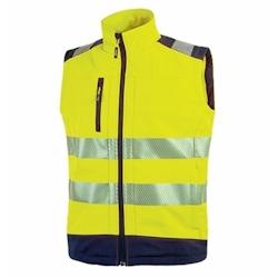 U-Power - Gilet Softshell Stretch jaune haute visibilité DANNY Jaune Taille M - M jaune 8033546410110_0