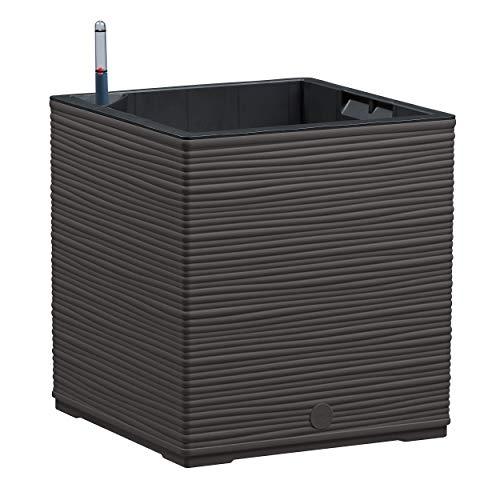 EMSA CASA COSY 518510 - Pot de fleurs Granite 30x30x31 cm - Système Aqua Comfort - Intérieur et extérieur_0