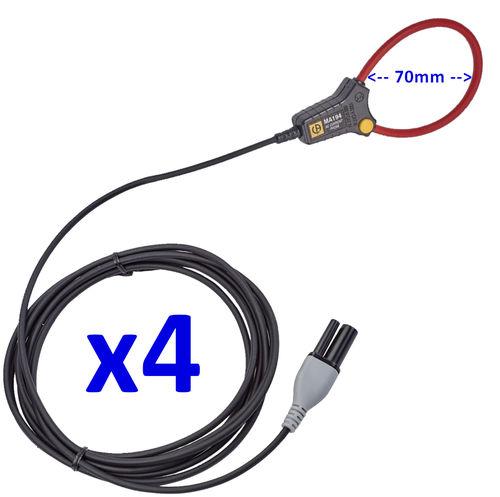 4 pinces de courant ac mini-ampflex - 100ma à 10ka, enserrrage 70mm, longueur 250mm - - CARFLEXMA194-250x4_0