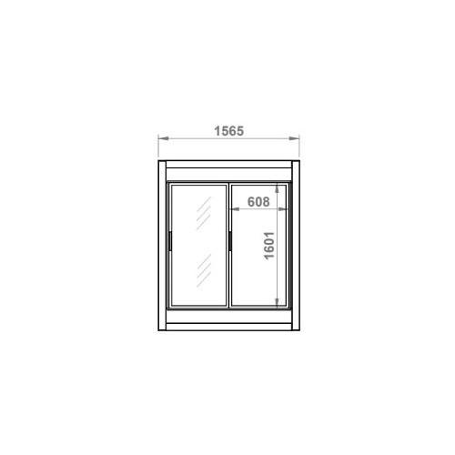 Armoire froide démontable négative 2 portes vitrées - AFD-2C-PC_0
