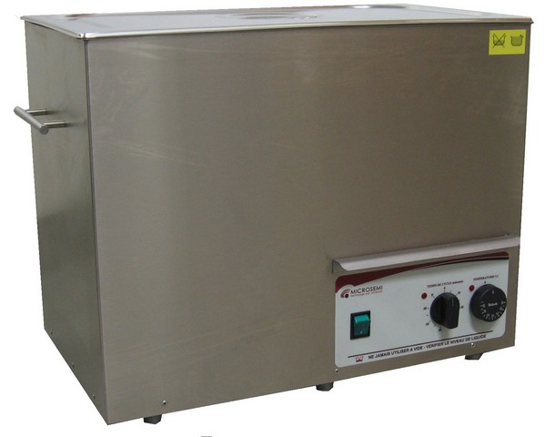 Bac de nettoyage par ultrasons Cleanex 2801 - 28L - 500W ultrasons - Chauffage 1200W - Acier inoxydable AISI 304_0