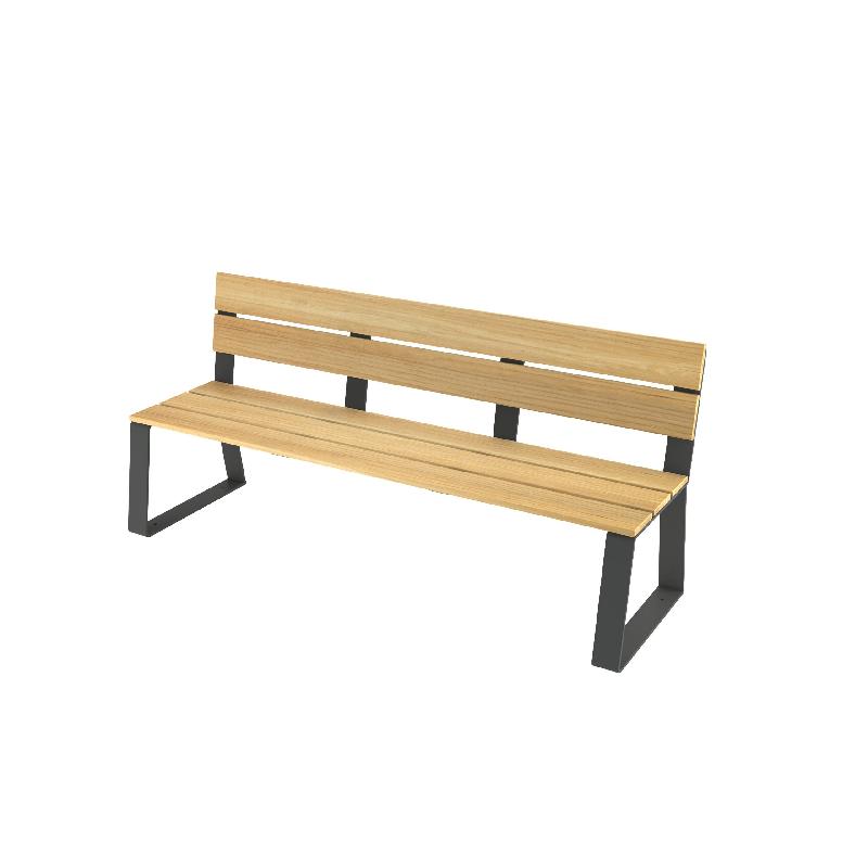 Banc Havane 1800 mm en Robinier et pieds fonte_0