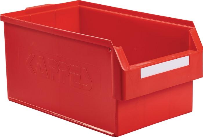Boîte de rangement à ouverture frontale - L500 x l300 x H250 mm - PE rouge - Résistante aux chocs et aux températures extrêmes_0