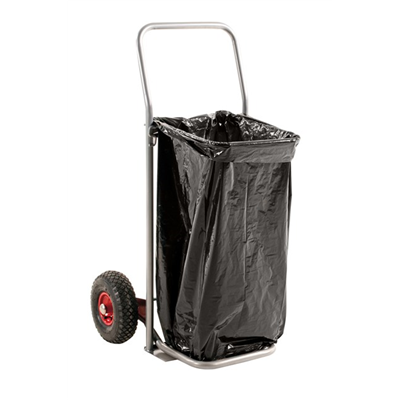 Chariot de voirie économique - porte-sac 125L - roues plastiques ou pneumatiques - charge jusqu'à 150kg_0