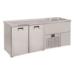 Chefgastro Refroidisseur de Bière à 2 Portes - 2 Bacs à Droite - CombiSteel - inox CC1202_0