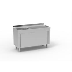 ERATOS Meuble Plonge Gamme 600 Aisi-304 18/10 1400X600X850 - 1 Cuve 500X400X250 - Egouttoir A Droite FMM-146/11D - Acier inoxydable 18/10 FMM-146/11D_0