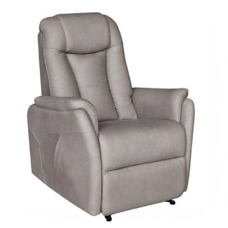 Fauteuil relax releveur NERSAC bi-moteur - microfibre mastic - confort ergonomique avec télécommande_0