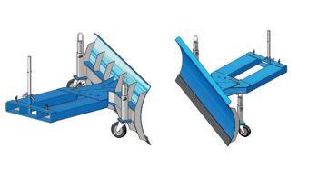 Lames chasse-neige - Étrave renforcée en acier anti-abrasion pour chariot élévateur_0