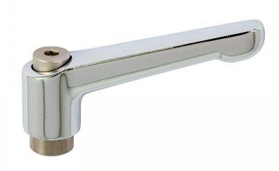 Manette indexable zamac chromée - Insert taraudé inox (14-02)_0