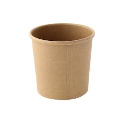 Packnwood FHC - 500Pcs - Pot carton kraft brun chaud et froid - H89mm, 360ml - marron en carton 210SOUPK13K_0