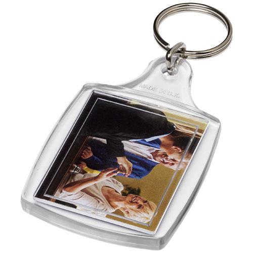 Porte-clés S4 Kaisa 21055500 - Transparent avec anneau fendu en métal - Insert 4,0 cm x 3,2 cm_0
