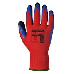 Portwest - Gants manutention double enduction latex résistant DUO FLEX Rouge / Bleu Taille 9 - 5036146009831_0