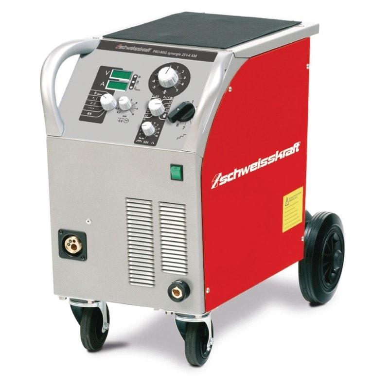 Poste à souder professionnel Schweisskraft PRO-MIG 251-4 AM - Compact, technologies avancées et polyvalence pour Fe, Al, CuSi3, CrNi_0