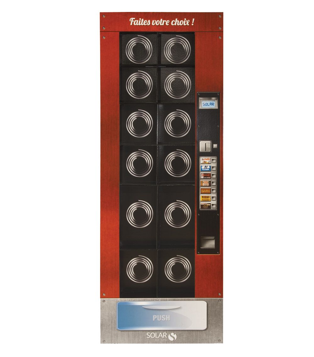 Présentoir de sol - meuble présentoir Jade PLV - 12 cases, impression quadri offset et vernis UV brillant_0