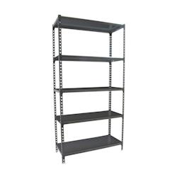 PROREGAL Étagère pour charges lourdes METAL SHARK | HxLxP 180x90x30cm | Charge du compartiment 180kg | anthracite - gris métal PR_RS3-18_0