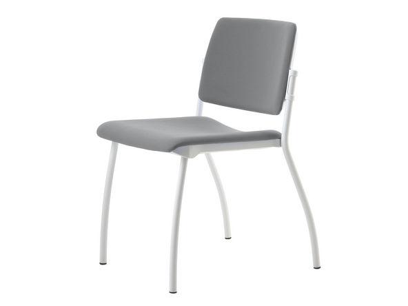 Siège de réunion Essenziale - assise et dossier rembourrés - empilable - fabrication italienne_0