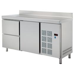 Table froide gn 1/1 1 porte 2 tiroirs - 1345x700x850 mm - 220 W 230/1V - 75689509 Eurast - inox 75689509_0