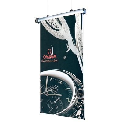Visuel dynamique Omega - Structure aluminium avec moteur électrique - 820x3300 mm_0