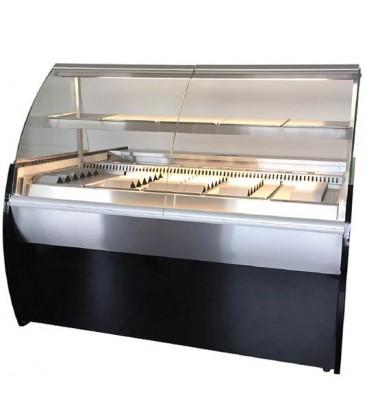 Vitrine réfrigérée service arrière - spéciale boulangerie et baguettes - froid ventilé - bacs GN 1/3_0