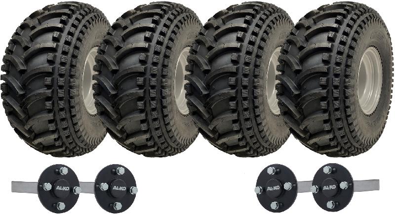 22x11.00-8 ATV Trailer Kit Open Centre P308 Wheels  ALKO Axles 620kgs Capacity_0