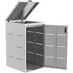 Abri poubelle en acier Cestino gris clair Telluria - 8720707965700_0
