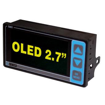 Afficheur Modbus 96x48 1/8 DIN S401-L - OLED 2,7'' - IP65 - RS485 maître/esclave_0