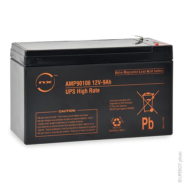 Batterie onduleur (UPS) NX 9-12 High Rate - 12V 9Ah - Connectique F6.35 - AGM étanche_0