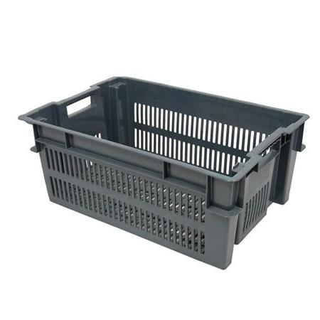 Bac ajouré emboitable alimentaire - 70% ajouré - 25L - Dimensions extérieures 600 x 400 x 150 mm_0
