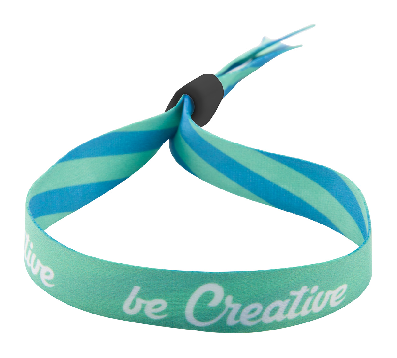 Bracelet festival personnalisable en polyester - verrou de sécurité en plastique - marquage sublimation recto-verso_0