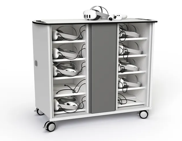 Chariot de chargement Zioxi pour 40 casques et contrôleurs VR - serrure à clé_0