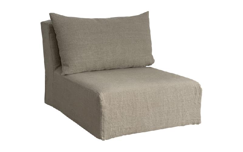 Chauffeuse simple Cyclade 80 cm - Home Spirit - sans accoudoir, structure en mousse, déhoussable_0
