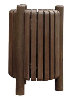Poubelle publique Gardenia - plastique recyclé - très résistante - 40L_0