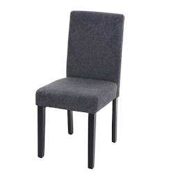 Décoshop26 - Chaise de salle à manger cuisine en tissu gris anthracite pieds foncés design moderne 04_0002322 - gris 3000272232694_0