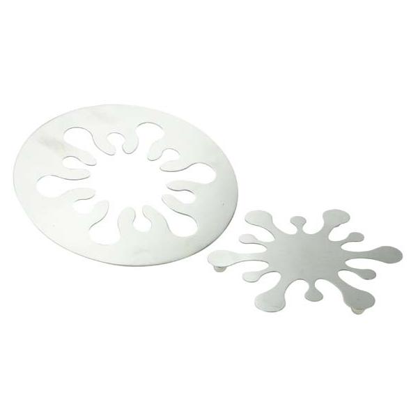 DESSOUS DE PLAT ROND EN INOX - 2 PIÈCES - SPLASH - COSY & TRENDY