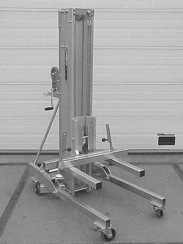 Élévateur de charges XL400 - capacité 650 kg - hauteur de levée 4 m - treuil à double manivelle_0