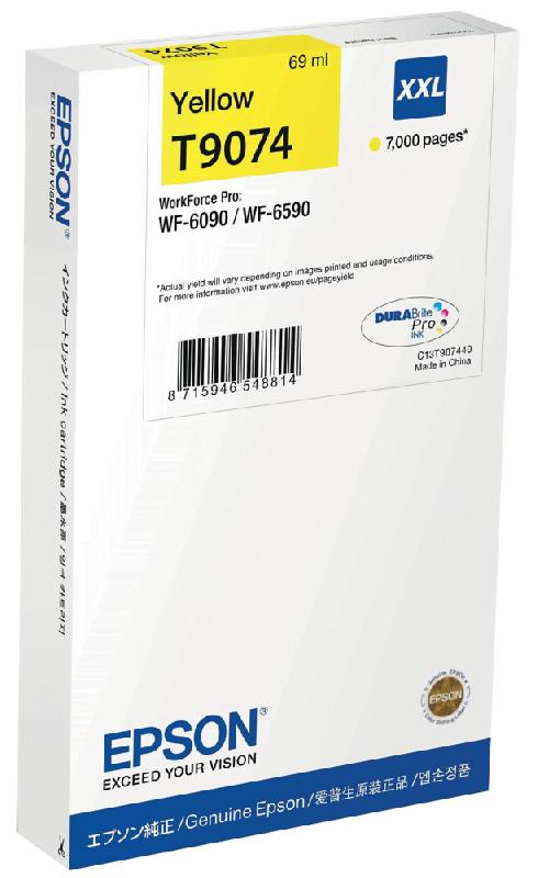 Epson T9074 XXL Cartouche d'encre originale très grande capacité C13T907440 - Jaune_0