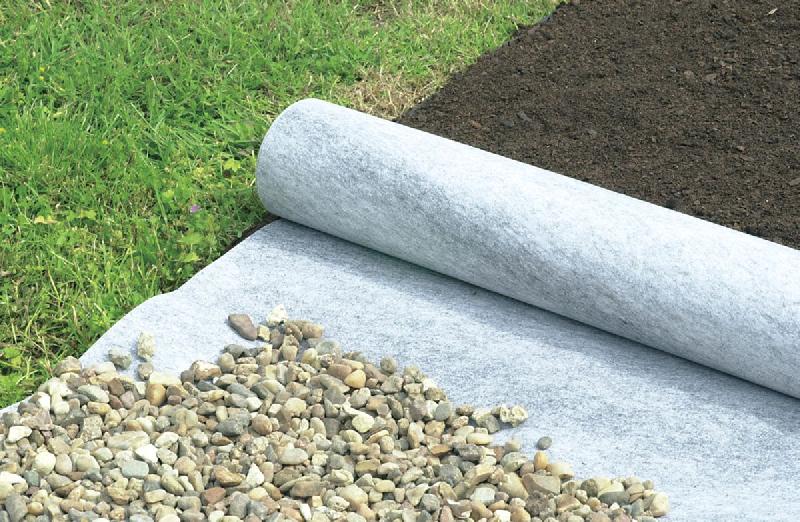 Feutre géotextile Geotex 100 pour allées et terrasses - 1 x 25 m - polyester 100g/m²_0