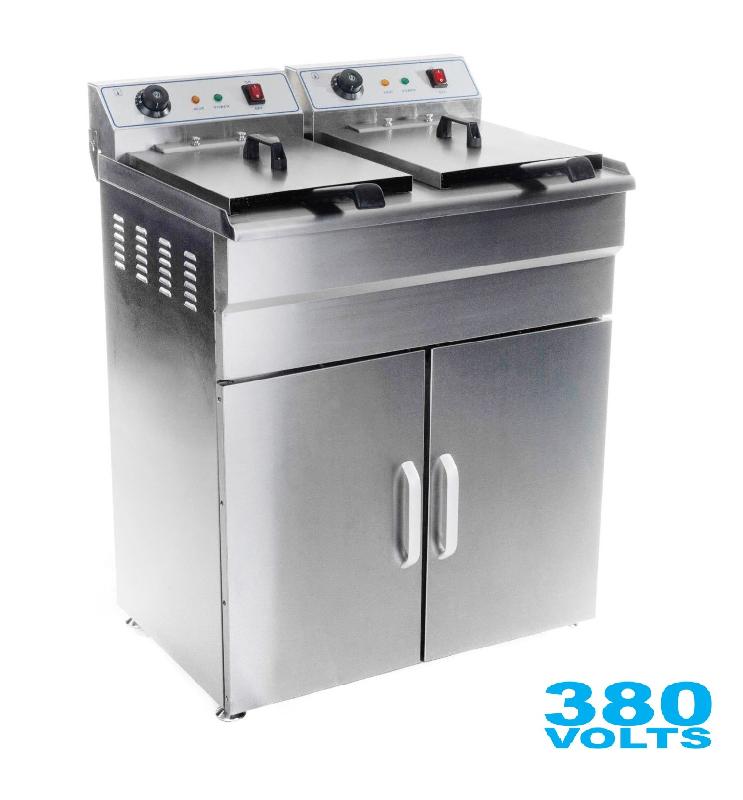 Friteuse 2x16 litres électrique sur pieds 380v_0