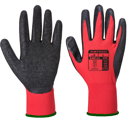 Gant latex flex grip rouge noir a174, s_0