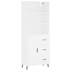 Helloshop26 - Buffet bahut commode armoire meuble de rangement organisateur cuisine salle de séjour salon haut 69,5 x 34 x 180 cm 02_0032682 - 300021_0