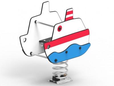 Jeu sur ressort - Il était un petit navire - Design robuste avec matériaux résistants pour extérieur_0