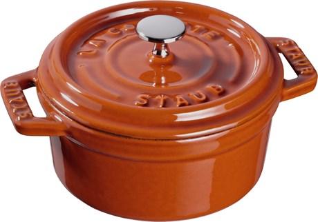 MINI-COCOTTE EN FONTE RONDE CANNELLE 10 CM