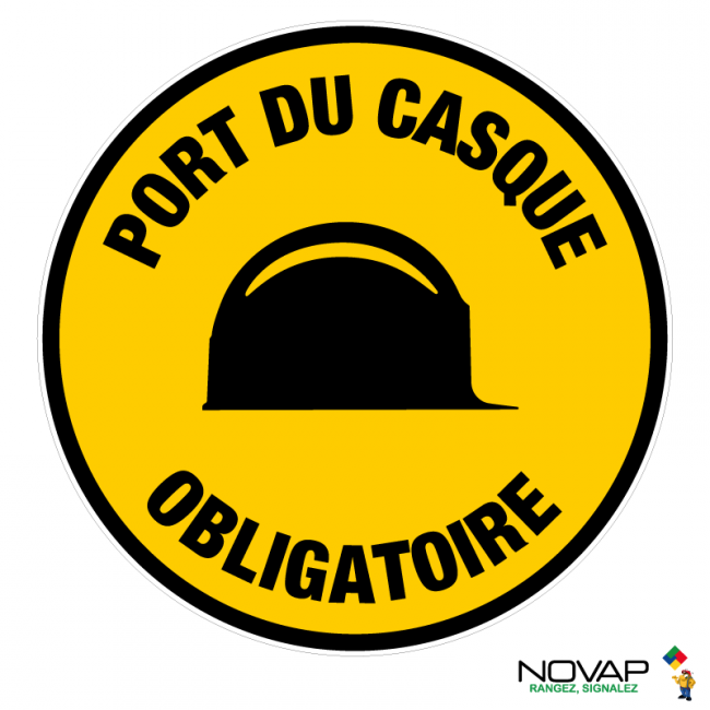 Panneaux rigides ronds jaune 450 mm avertissements dangers - PNRPSC-NV06/OCSQ_0