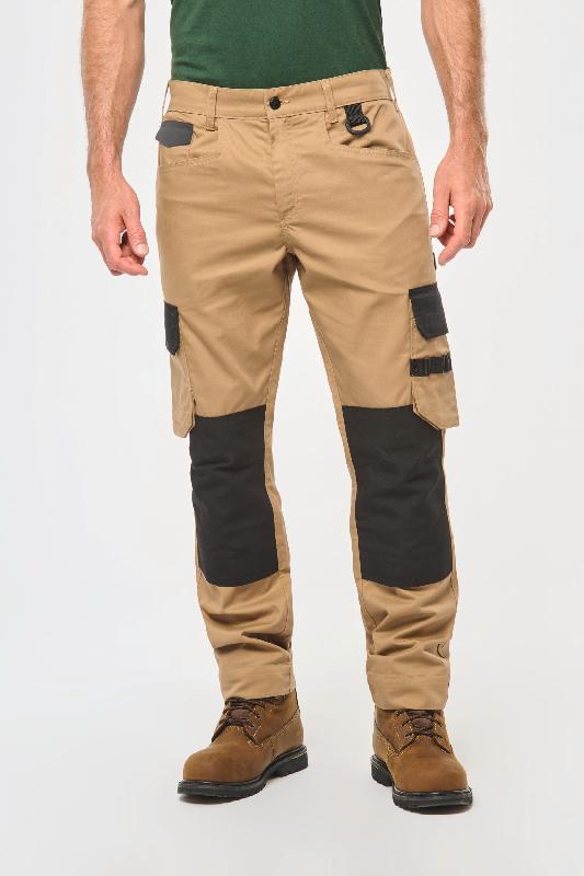 Pantalon de travail bicolore homme WK742 - robuste, confortable et tendance, avec poches multiples et genouillères Cordura_0