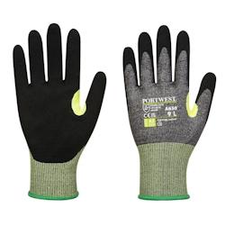 Portwest - Gants anti coupures de niveau E en mousse nitrile Noir / Gris Taille 7 - 5036108360758_0