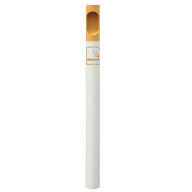 Cendrier sur pied - potelet cigarette - contenance 3000 mégots - tube acier Ø 76 mm_0