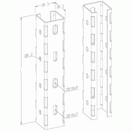 RAIL DE SUPPORTAGE - 1000 MM GEWISS