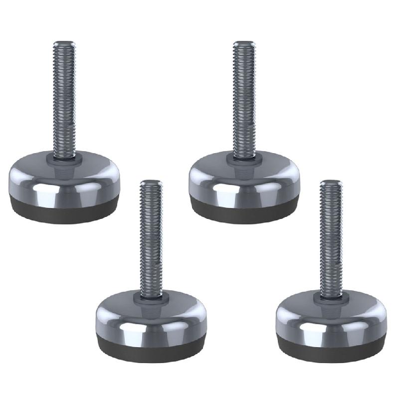 Jeu de 4 - Pieds de nivellement M10x50 - Pieds antivibratoires - Inox_0