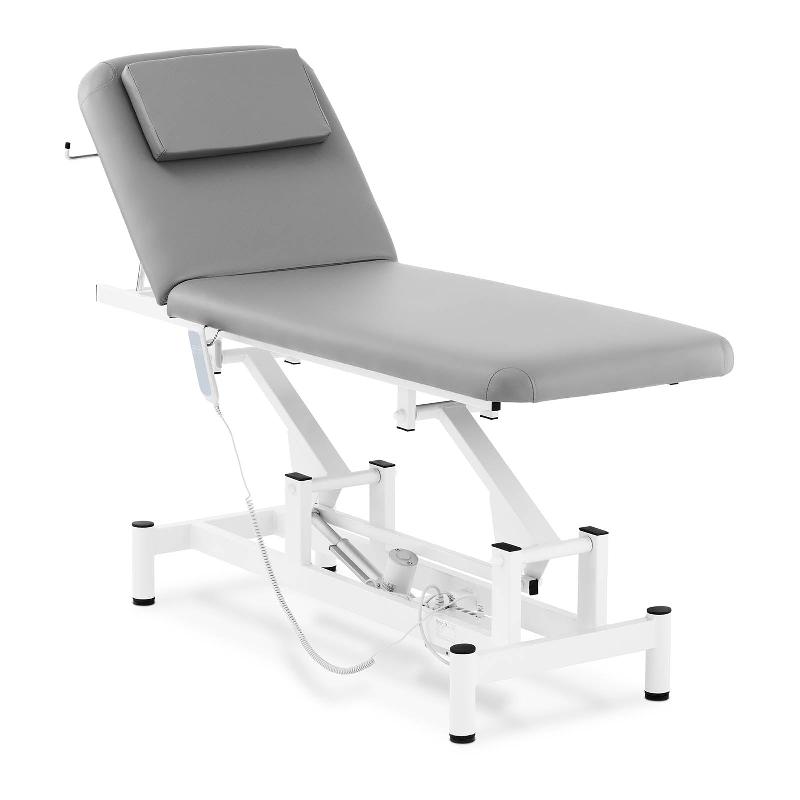 Table de massage électrique confortable - Charge max 150 kg - Gris - Réglable en hauteur avec télécommande - Rembourrage 80 mm_0