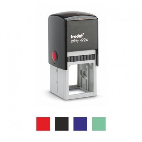 Tampon Printer Trodat 4924 - carré - 6 lignes - format 40x40 mm - personnalisable avec 5 couleurs d'encrage_0